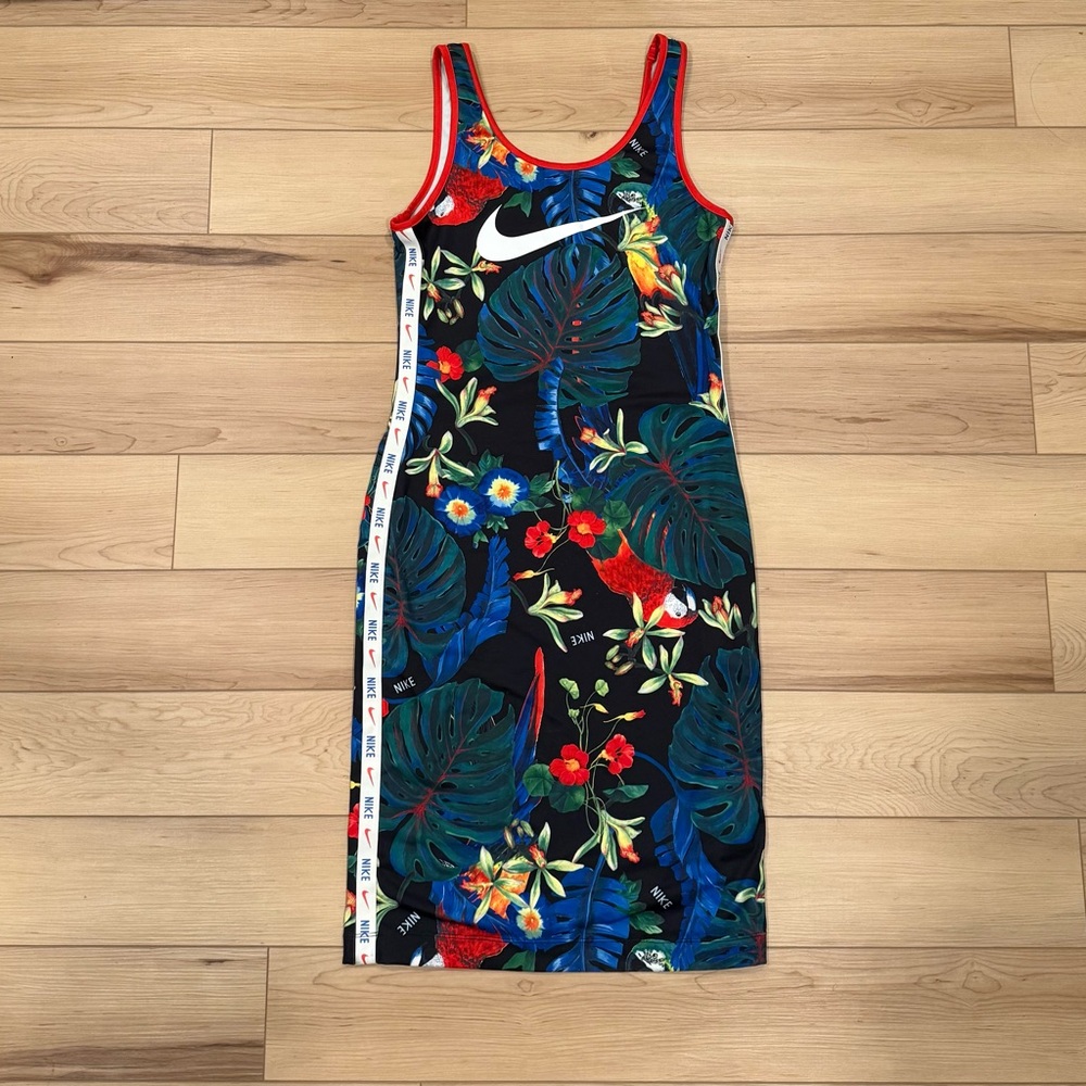 Nike Floral Leaf Print Dress